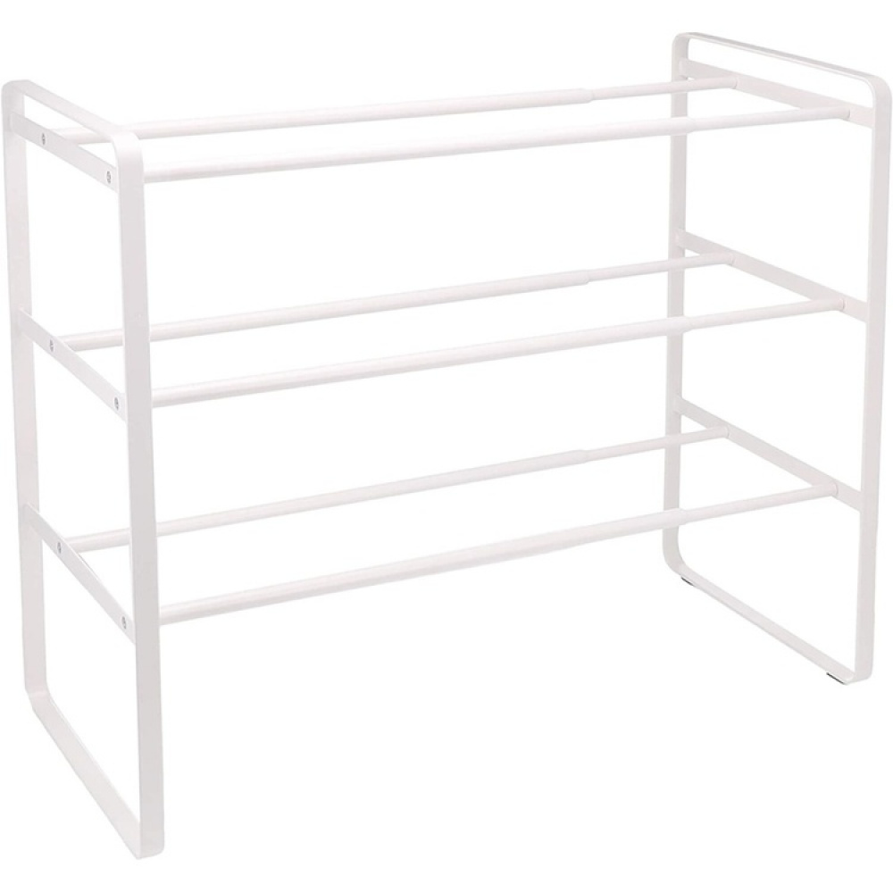 Expandable Shoe Rack in Metal, Stackable, FRAME 3-TIERED, Yamazaki, White in the group Storage / Hallway storage / Shoe racks at SmartaSaker.se (40564)