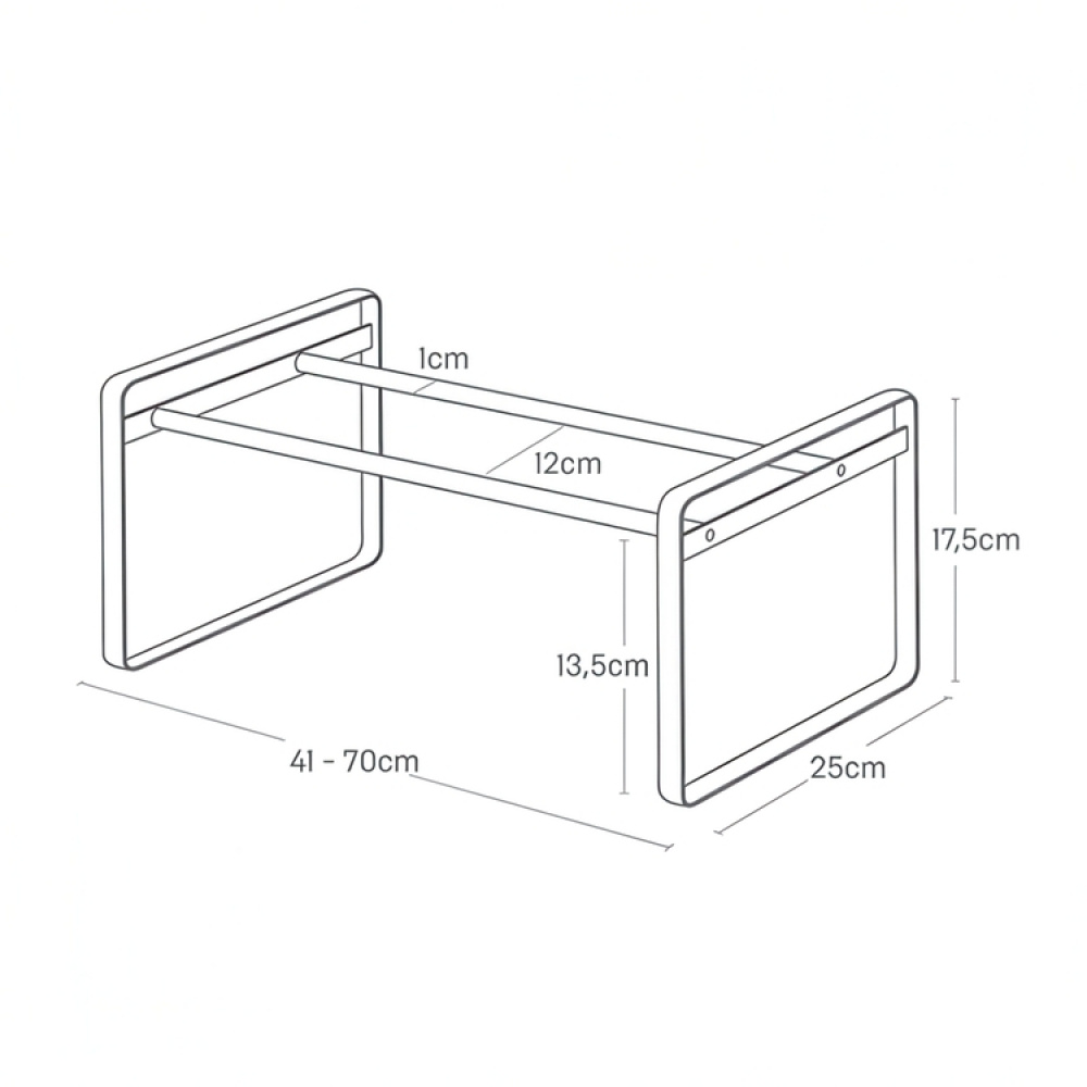 Expandable Shoe Rack in Metal, Stackable, FRAME, Yamazaki in the group Storage / Wardrobe storage / Shoe storage at SmartaSaker.se (40565)