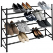 Expandable Shoe Rack, HERO NON-SLIP, 62~115 x 23 x H 68 cm, Black Expandable Shoe Rack, HERO NON-SLIP, 62~115 x 23 x H 68 cm, Black