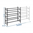 Expandable Shoe Rack, HERO NON-SLIP, 62~115 x 23 x H 68 cm, Black Expandable Shoe Rack, HERO NON-SLIP, 62~115 x 23 x H 68 cm, Black