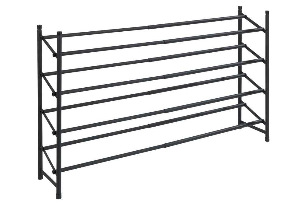 Expandable Shoe Rack, HERO NON-SLIP, 62~115 x 23 x H 68 cm, Black in the group Storage / Hallway storage / Shoe racks at SmartaSaker.se (40566)