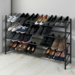 Expandable Shoe Rack, HERO NON-SLIP, 62~115 x 23 x H 68 cm, Black Expandable Shoe Rack, HERO NON-SLIP, 62~115 x 23 x H 68 cm, Black