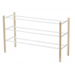 Expandable Shoe Rack, PLAIN 3-TIERED, Yamazaki, White / Nature Expandable Shoe Rack, PLAIN 3-TIERED, Yamazaki, White / Nature