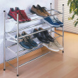 Expandable Shoe Rack, SHUHREGAL, 64~119 x 23 x H 35 cm, Silver Expandable Shoe Rack, SHUHREGAL, 64~119 x 23 x H 35 cm, Silver