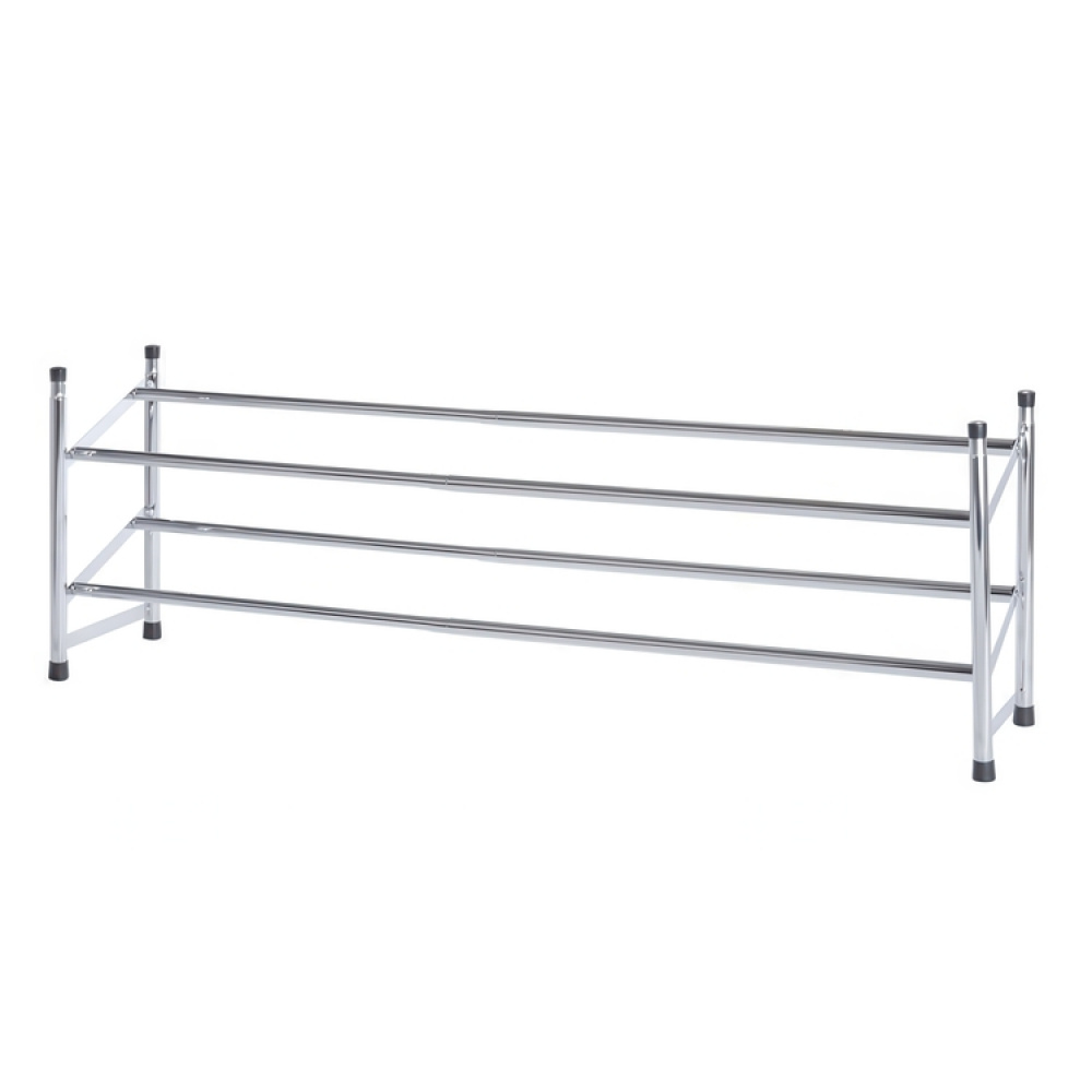 Expandable Shoe Rack, SHUHREGAL, 64~119 x 23 x H 35 cm, Silver in the group Storage at SmartaSaker.se (40568)