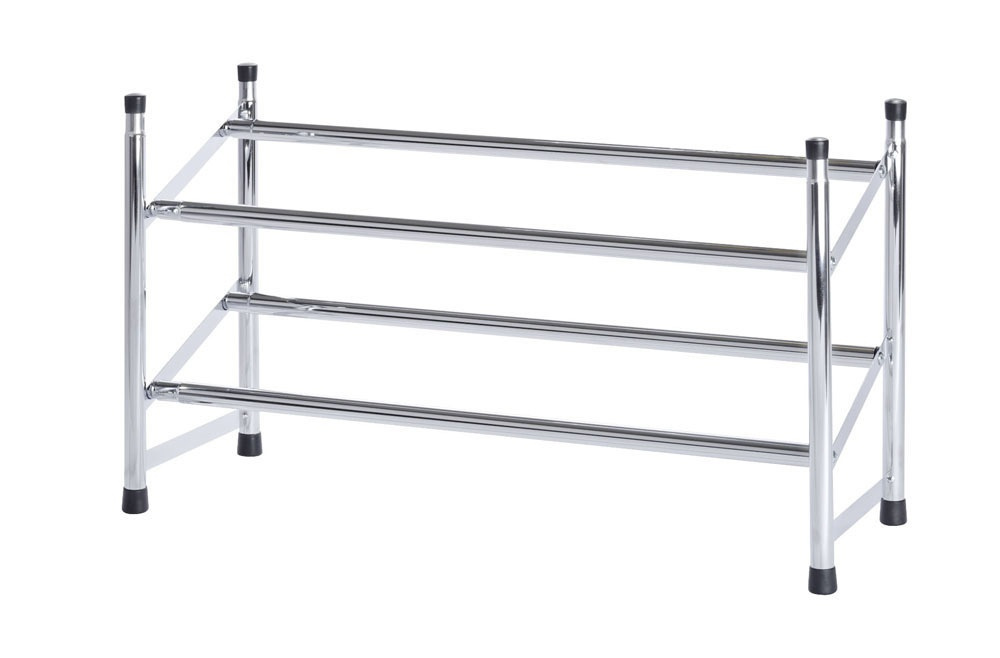 Expandable Shoe Rack, SHUHREGAL, 64~119 x 23 x H 35 cm, Silver in the group Storage / Wardrobe storage / Shoe storage at SmartaSaker.se (40568)