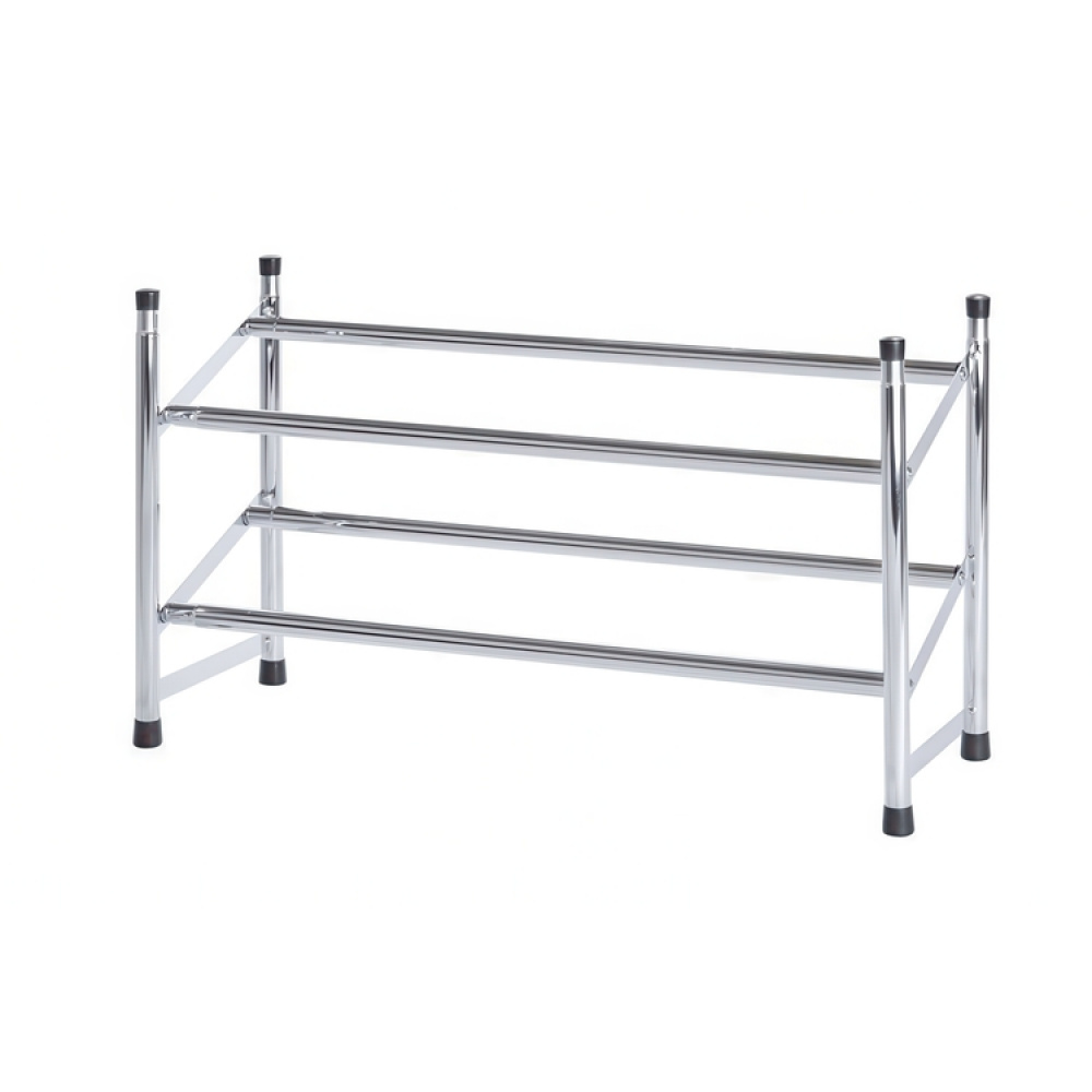 Expandable Shoe Rack, SHUHREGAL, 64~119 x 23 x H 35 cm, Silver in the group Storage at SmartaSaker.se (40568)