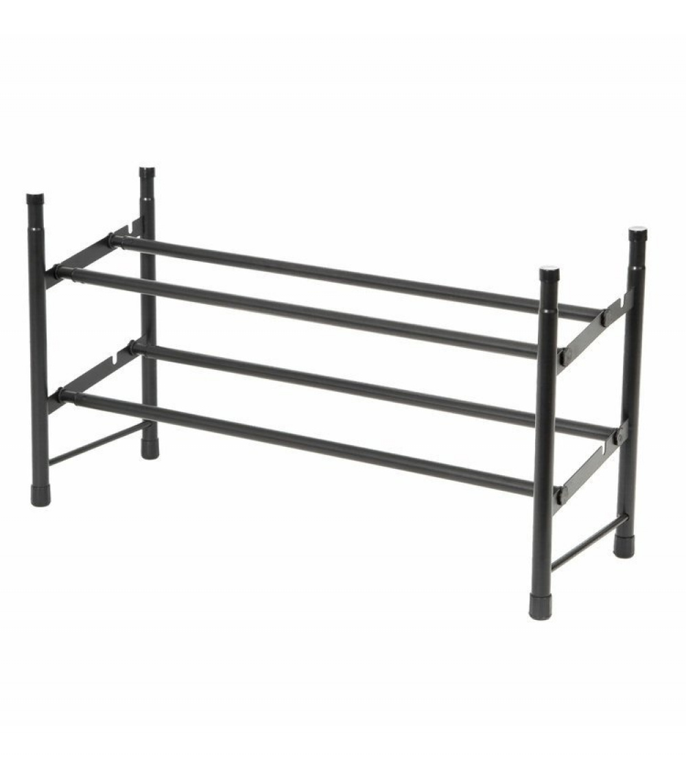 Expandable Shoe Rack, STILITO TELESCOPIC, 62~117 x 23 x H 35 cm, Black in the group Storage / Hallway storage / Shoe racks at SmartaSaker.se (40569)