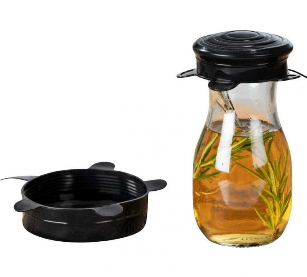 Expandable, airtight lids, Set of 6, SILICONE STRETCH TOPS, Black in the group Storage / Kitchen storage at SmartaSaker.se (40571)