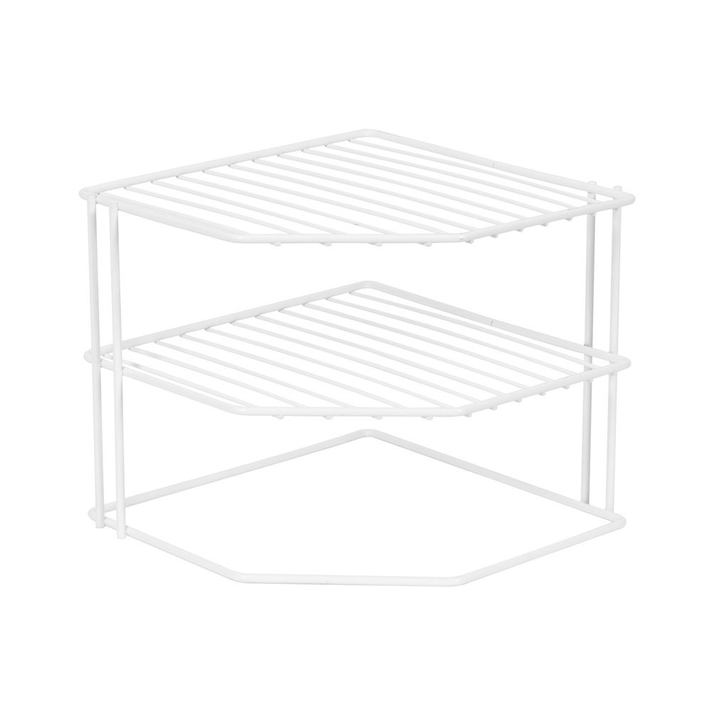 Extra shelf with 3 shelves, CORNER SHELF, 24 x 23 x H 20,5 cm, White in the group Storage / Kitchen storage / Kitchen cabinet organizers at SmartaSaker.se (40582)