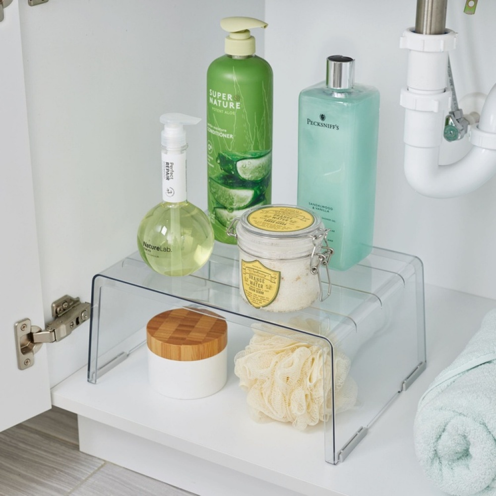 Extra shelf for cabinets, DEEP RISER, 34,2 x 25,4 x H 15,3 cm, Transparent in the group Storage / Kitchen storage / Kitchen cabinet organizers at SmartaSaker.se (40584)