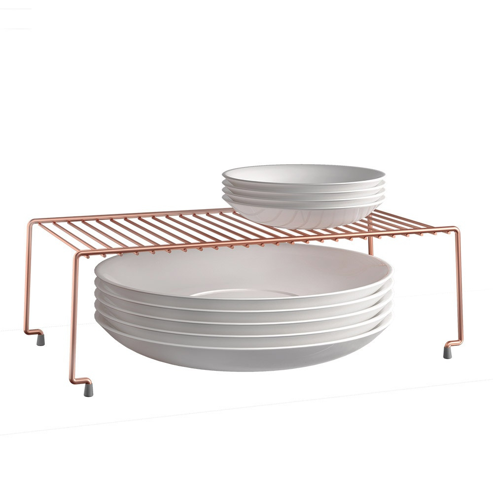 Extra shelf for cabinets, Stackable, BROOKLYN, 47 x 23 x H 15 cm, Copper in the group Storage / Kitchen storage / Kitchen cabinet organizers at SmartaSaker.se (40588)