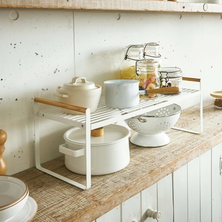 Extra shelf, TOSCA STORAGE RACK, 60 × 22,5 × H22 cm, Yamazaki, White in the group Storage / Kitchen storage / Kitchen cabinet organizers at SmartaSaker.se (40592)