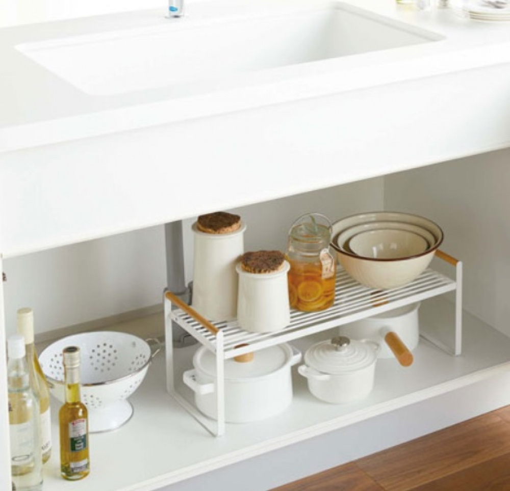 Extra shelf, TOSCA STORAGE RACK, 60 × 22,5 × H22 cm, Yamazaki, White in the group Storage / Kitchen storage / Kitchen cabinet organizers at SmartaSaker.se (40592)