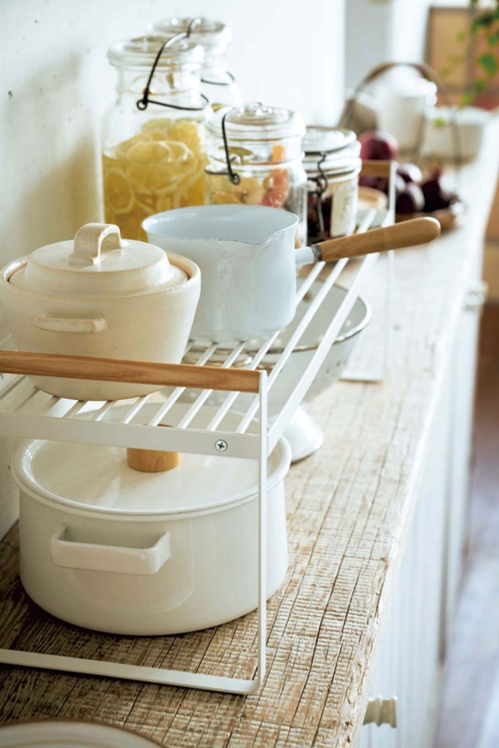 Extra shelf, TOSCA STORAGE RACK, 60 × 22,5 × H22 cm, Yamazaki, White in the group Storage / Kitchen storage / Kitchen cabinet organizers at SmartaSaker.se (40592)