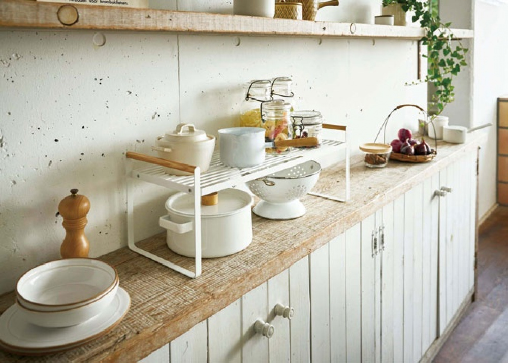 Extra shelf, TOSCA STORAGE RACK, 60 × 22,5 × H22 cm, Yamazaki, White in the group Storage / Kitchen storage / Kitchen cabinet organizers at SmartaSaker.se (40592)