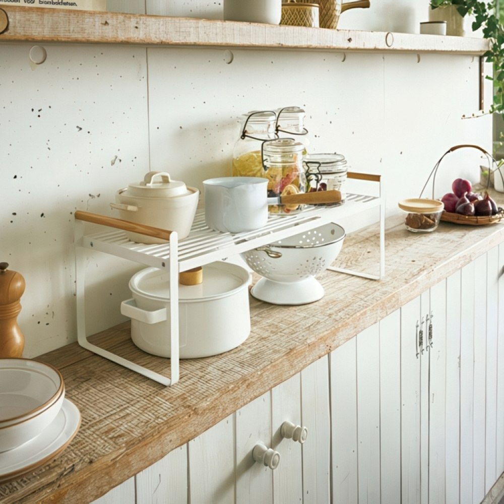 Extra shelf, TOSCA STORAGE RACK, 60 × 22,5 × H22 cm, Yamazaki, White in the group Storage / Kitchen storage / Kitchen cabinet organizers at SmartaSaker.se (40592)