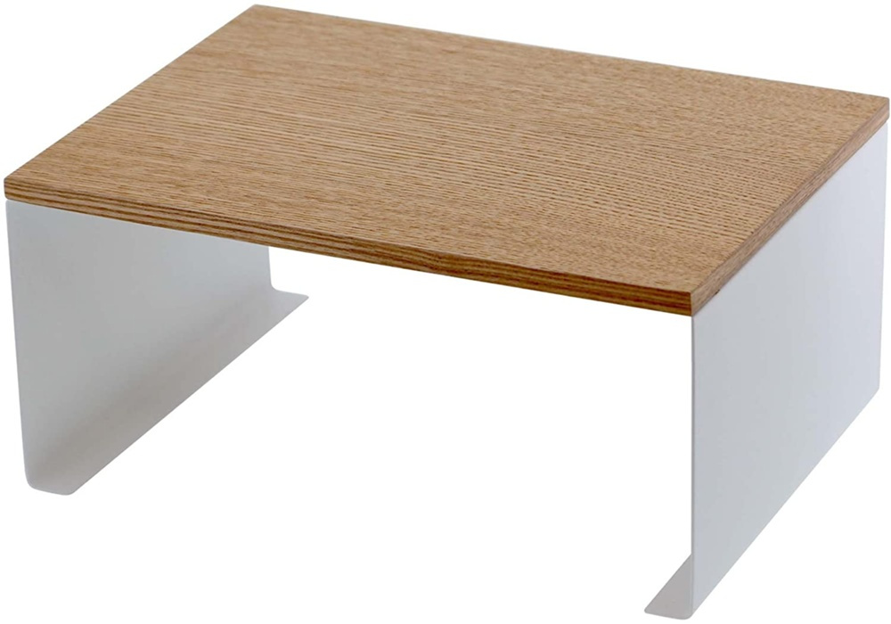 Extra shelf, TOSCA WOOD TOP, 30,5 x 22 x H 14,5 cm, Yamazaki, White / Wood in the group Storage / Kitchen storage / Kitchen cabinet organizers at SmartaSaker.se (40593)