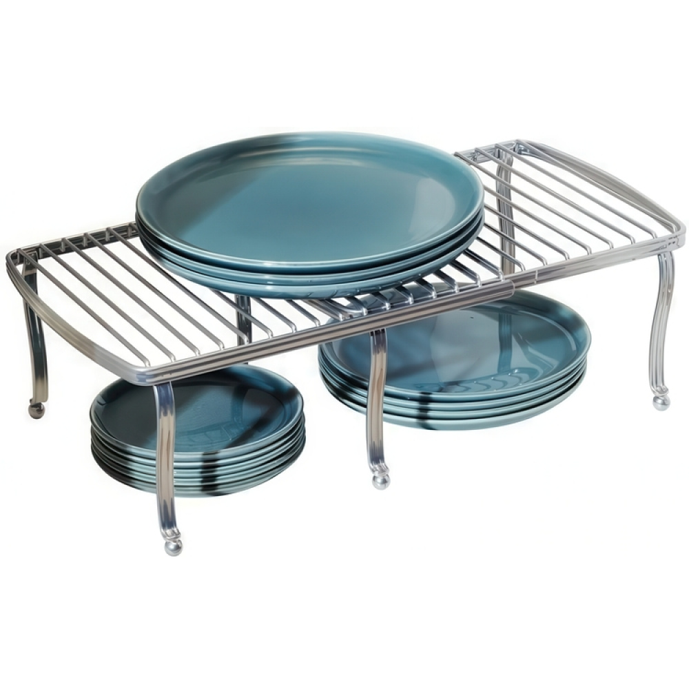 Extra shelf, Expandable, Metal, YORK CABINET SHELF, 32 - 58 cm, Silver in the group Storage / Kitchen storage / Kitchen cabinet organizers at SmartaSaker.se (40594)