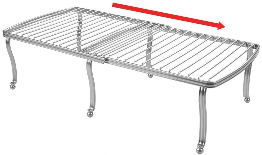 Extra shelf, Expandable, Metal, YORK CABINET SHELF, 32 - 58 cm, Silver in the group Storage / Kitchen storage / Kitchen cabinet organizers at SmartaSaker.se (40594)