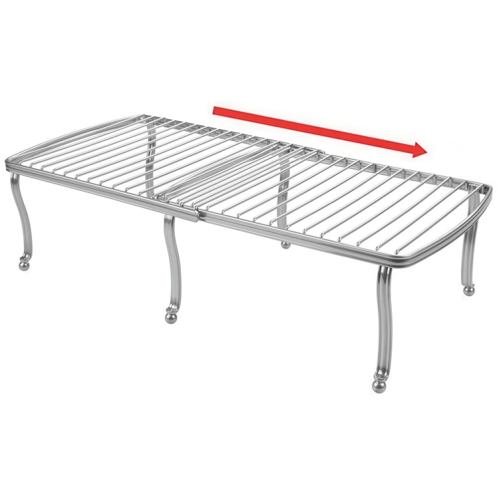 Extra shelf, Expandable, Metal, YORK CABINET SHELF, 32 - 58 cm, Silver in the group Storage / Kitchen storage / Kitchen cabinet organizers at SmartaSaker.se (40594)