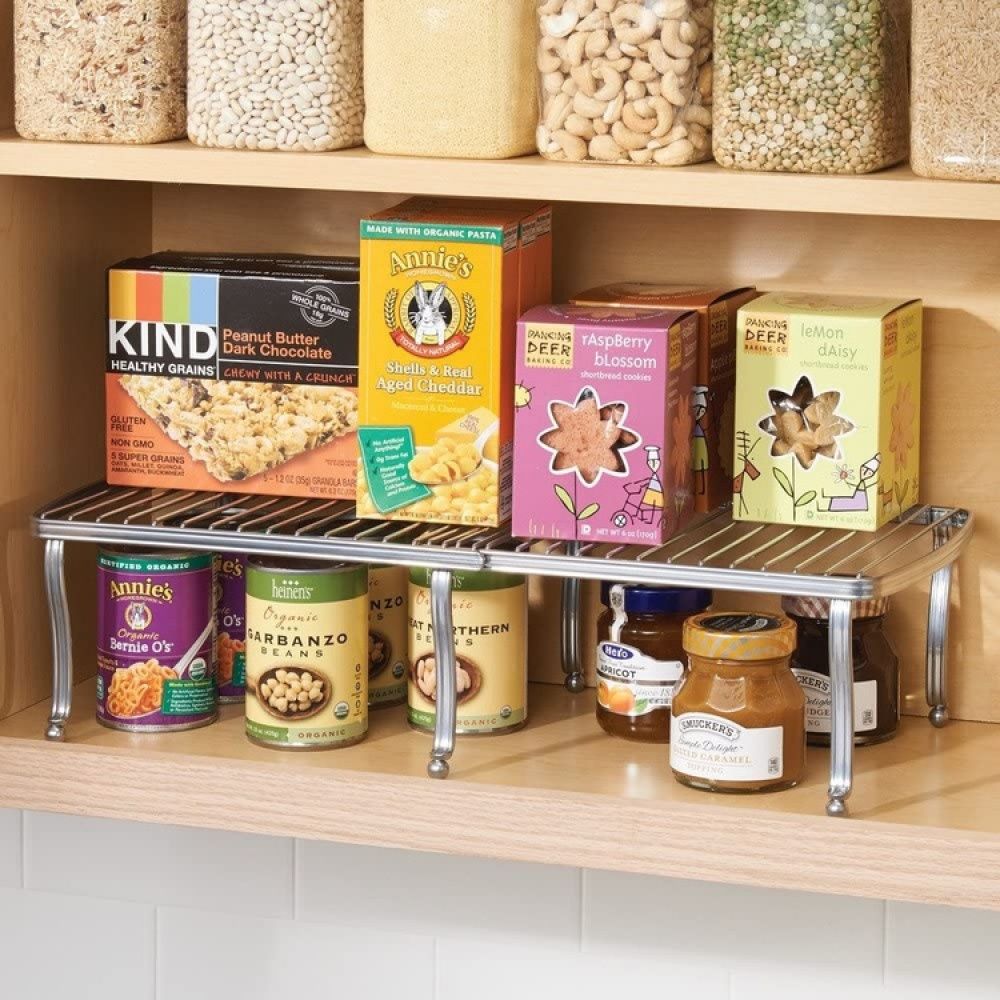 Extra shelf, Expandable, Metal, YORK CABINET SHELF, 32 - 58 cm, Silver in the group Storage / Kitchen storage / Kitchen cabinet organizers at SmartaSaker.se (40594)