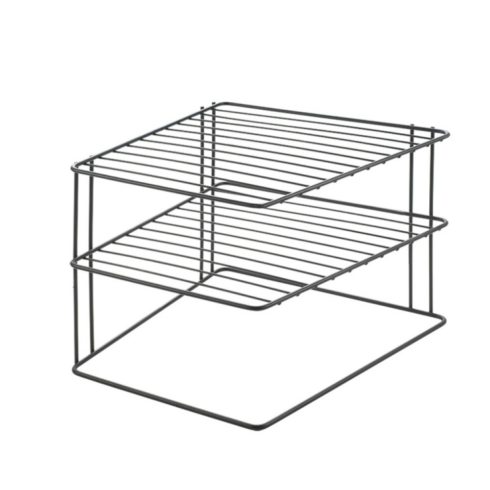 Extra shelf for corners, PALIO LAVA 2-TIER, 25 x 25 x H 19 cm, Black in the group Storage / Kitchen storage at SmartaSaker.se (40595)