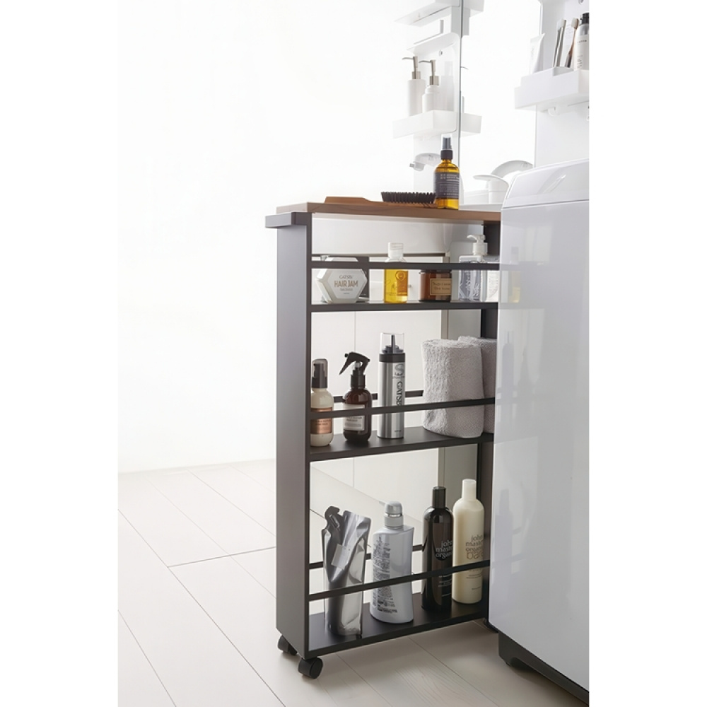 Narrow open storage trolley, TOWER SLIM TROLLEY, 13 x 47,5 x H 80,5 cm in the group Storage / Kitchen storage at SmartaSaker.se (40596)