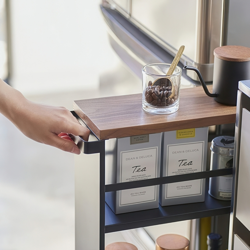 Narrow open storage trolley, TOWER SLIM TROLLEY, 13 x 47,5 x H 80,5 cm in the group Storage / Kitchen storage at SmartaSaker.se (40596)