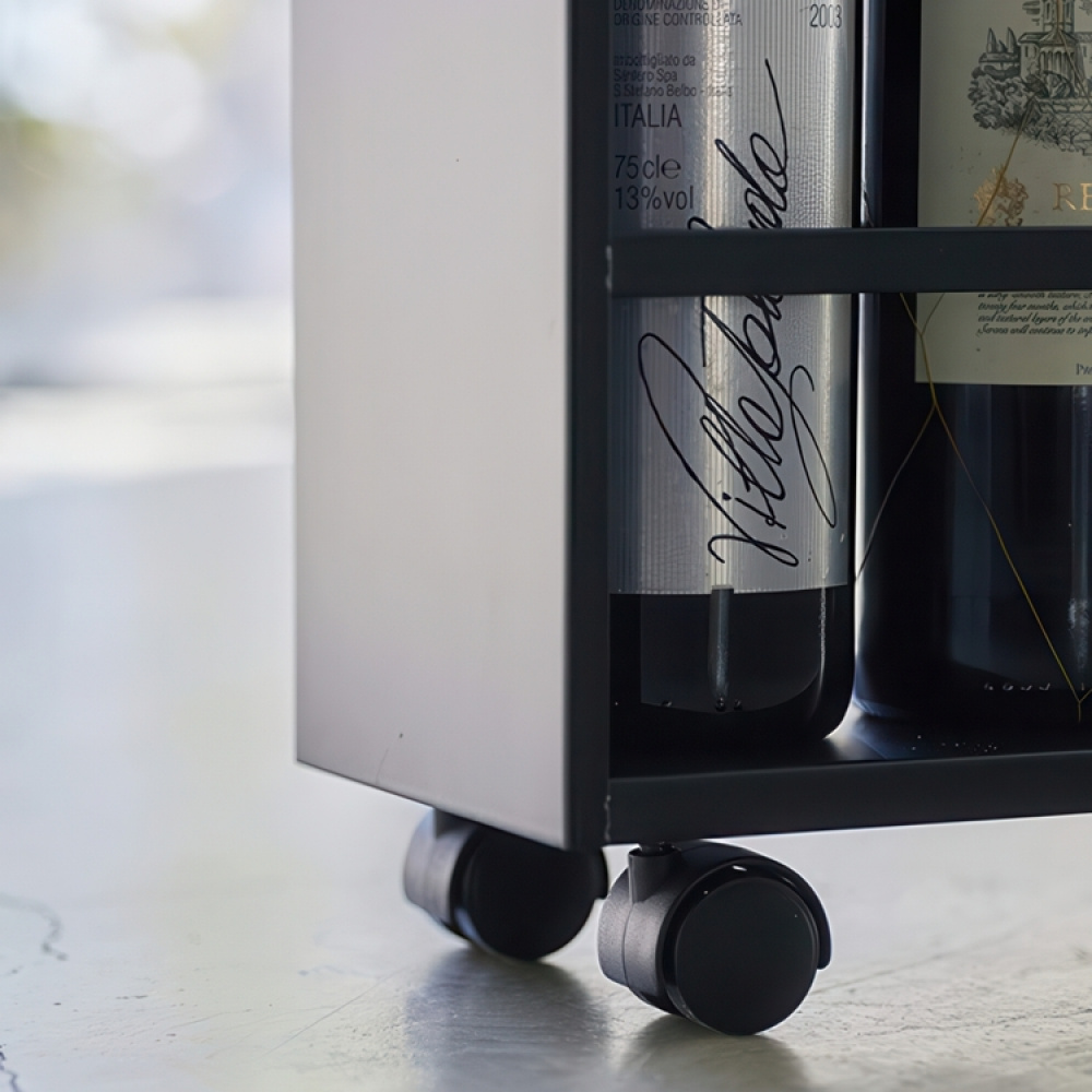 Narrow open storage trolley, TOWER SLIM TROLLEY, 13 x 47,5 x H 80,5 cm in the group Storage / Kitchen storage at SmartaSaker.se (40596)