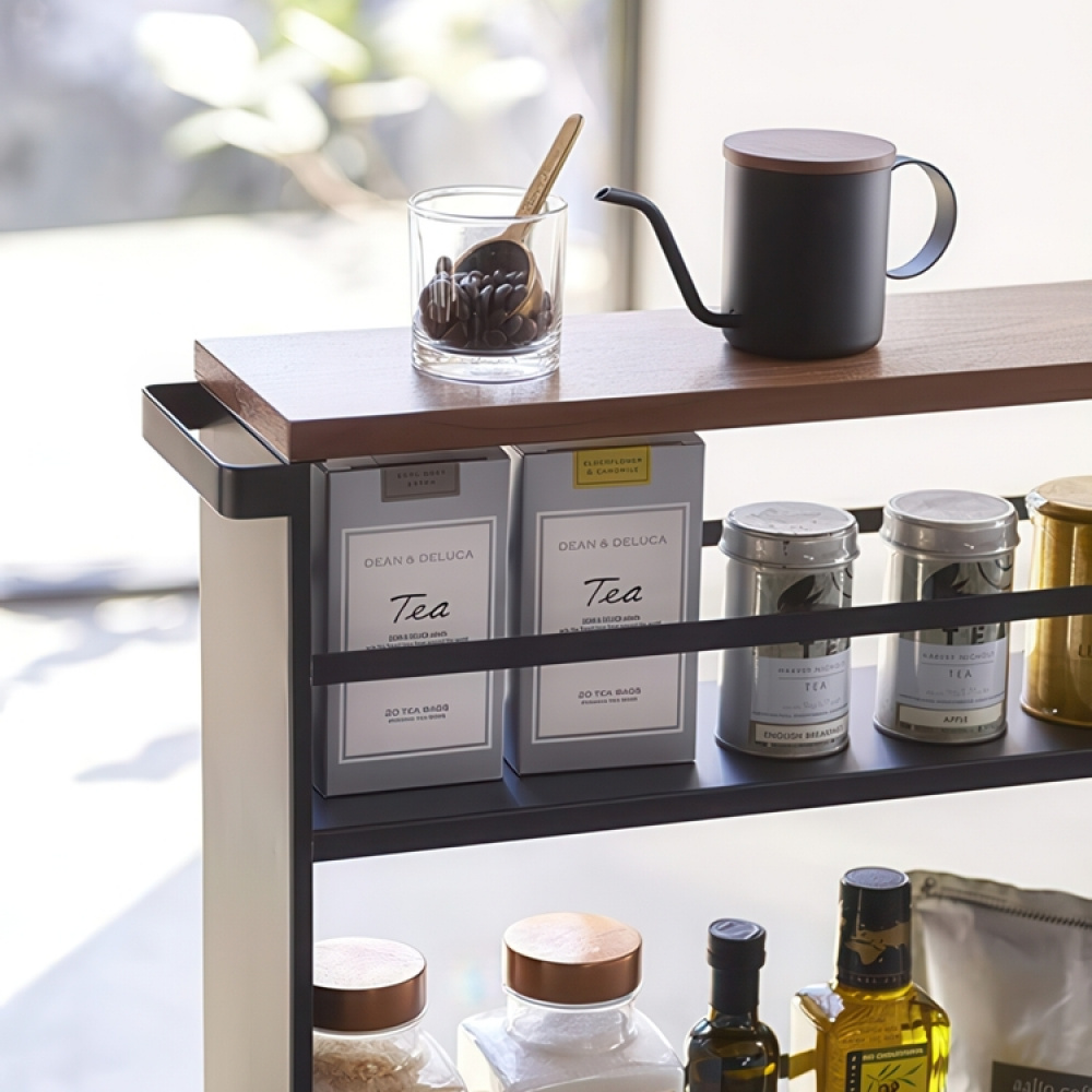 Narrow open storage trolley, TOWER SLIM TROLLEY, 13 x 47,5 x H 80,5 cm in the group Storage / Kitchen storage at SmartaSaker.se (40596)