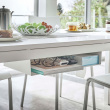 Under Table shelf, YAMAZAKI TOWER, 44 x 24,5 x H 7 cm, White Under Table shelf, YAMAZAKI TOWER, 44 x 24,5 x H 7 cm, White