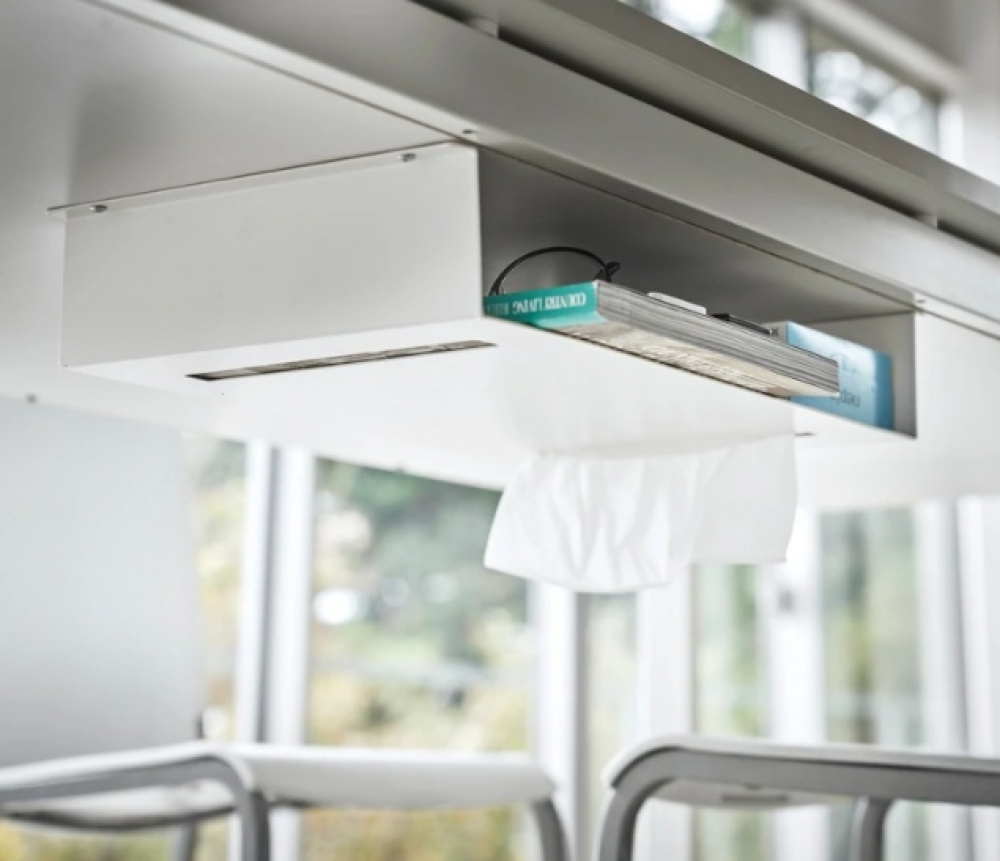 Under Table shelf, YAMAZAKI TOWER, 44 x 24,5 x H 7 cm, White in the group Storage / Kitchen storage / Kitchen cabinet organizers / Under shelf storage at SmartaSaker.se (40599)