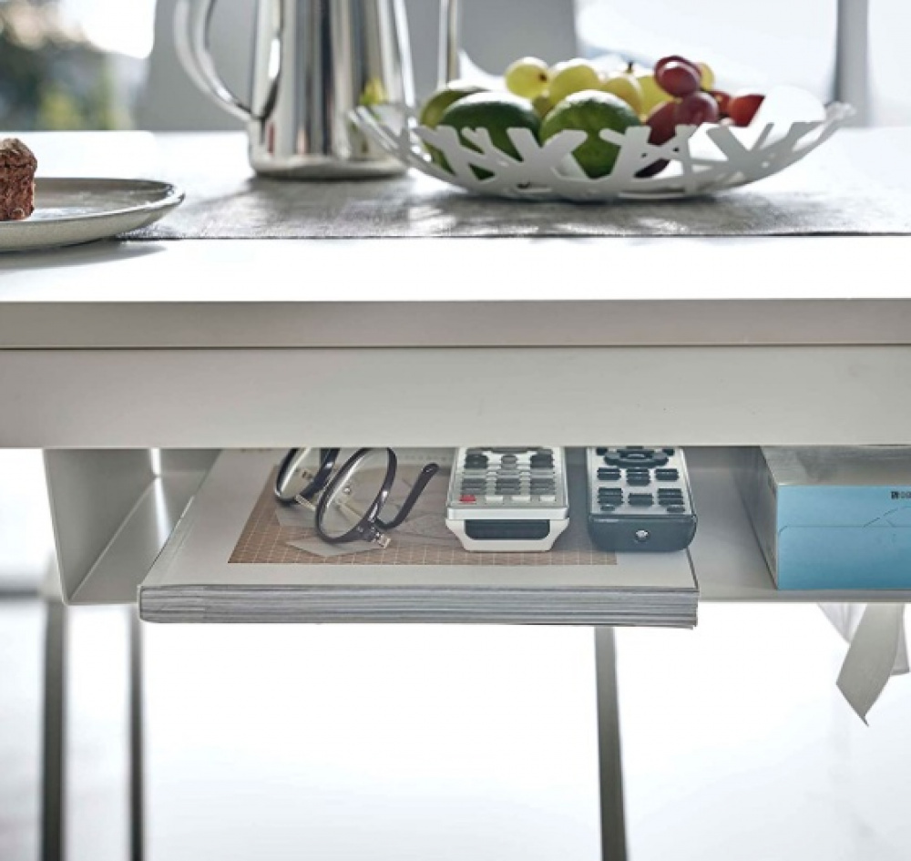 Under Table shelf, YAMAZAKI TOWER, 44 x 24,5 x H 7 cm, White in the group Storage / Kitchen storage / Kitchen cabinet organizers / Under shelf storage at SmartaSaker.se (40599)
