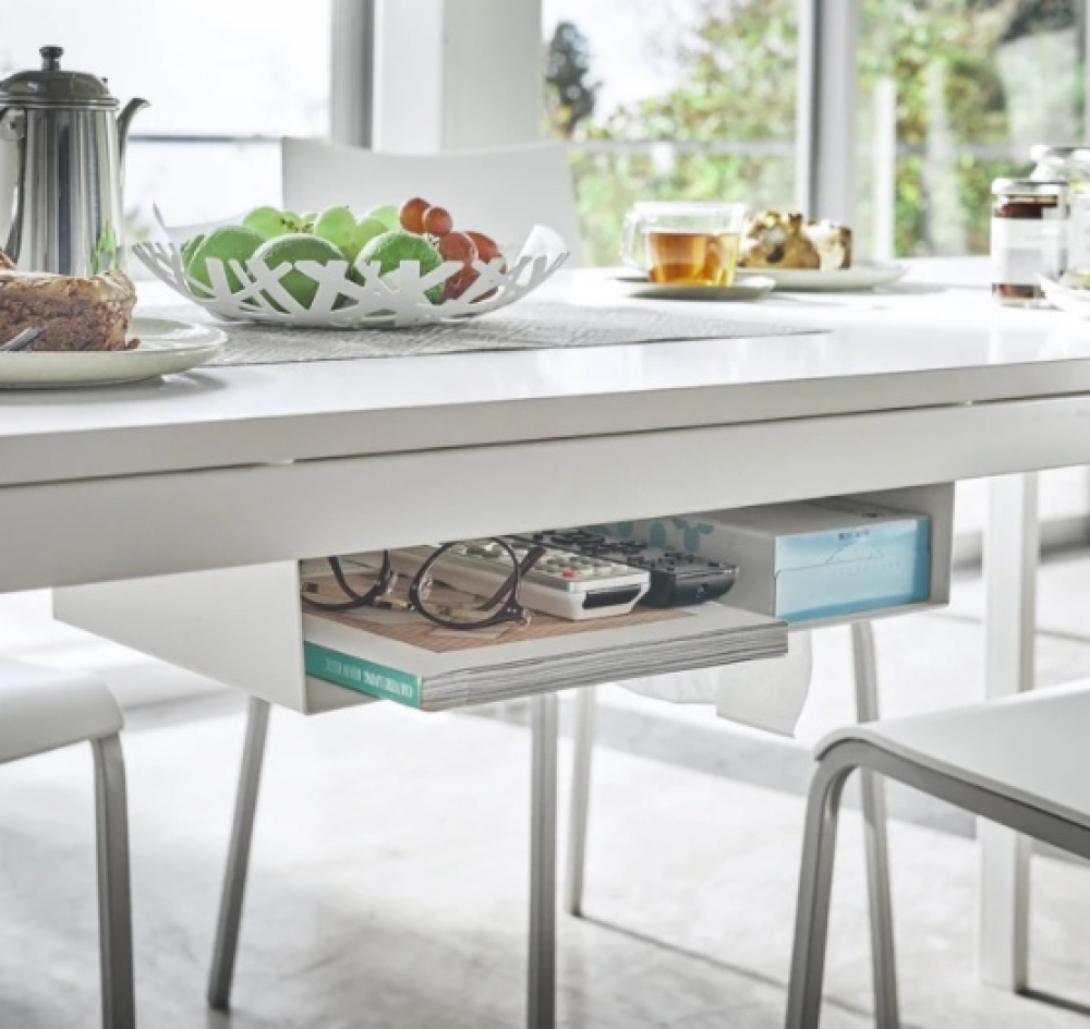 Under Table shelf, YAMAZAKI TOWER, 44 x 24,5 x H 7 cm, White in the group Storage / Kitchen storage / Kitchen cabinet organizers / Under shelf storage at SmartaSaker.se (40599)