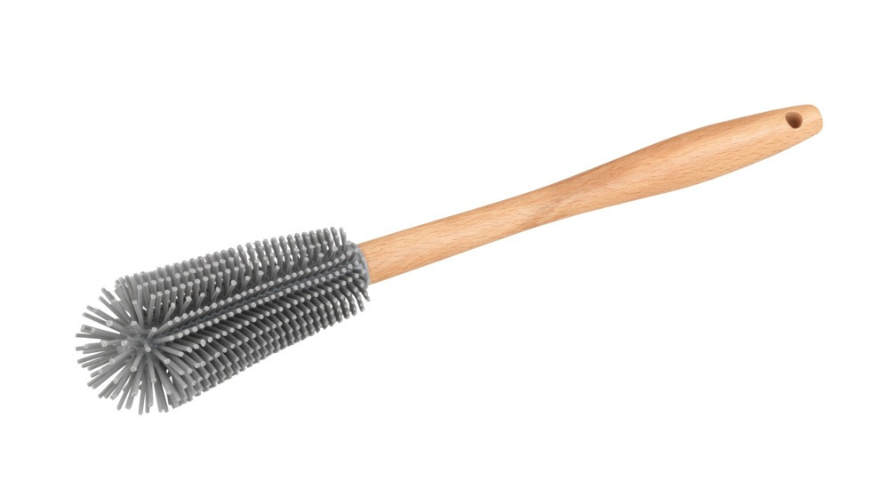 Bottle brush with bendable silicone tip, FLEXKOPF, Ø 4,5 x H 30 cm, Grey / nature in the group Storage / Kitchen storage / Dish racks and sink accessories at SmartaSaker.se (40600)