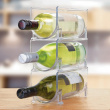 Bottle storage, 1 bottle, Stackable, WINE RACK, 10 x 20 x H 10 cm, Transparent