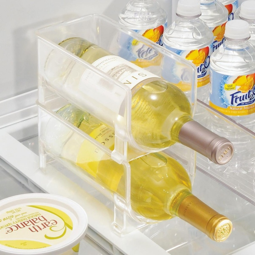 Bottle storage, 1 bottle, Stackable, WINE RACK, 10 x 20 x H 10 cm, Transparent in the group Storage / Kitchen storage / Fridge storage at SmartaSaker.se (40603)