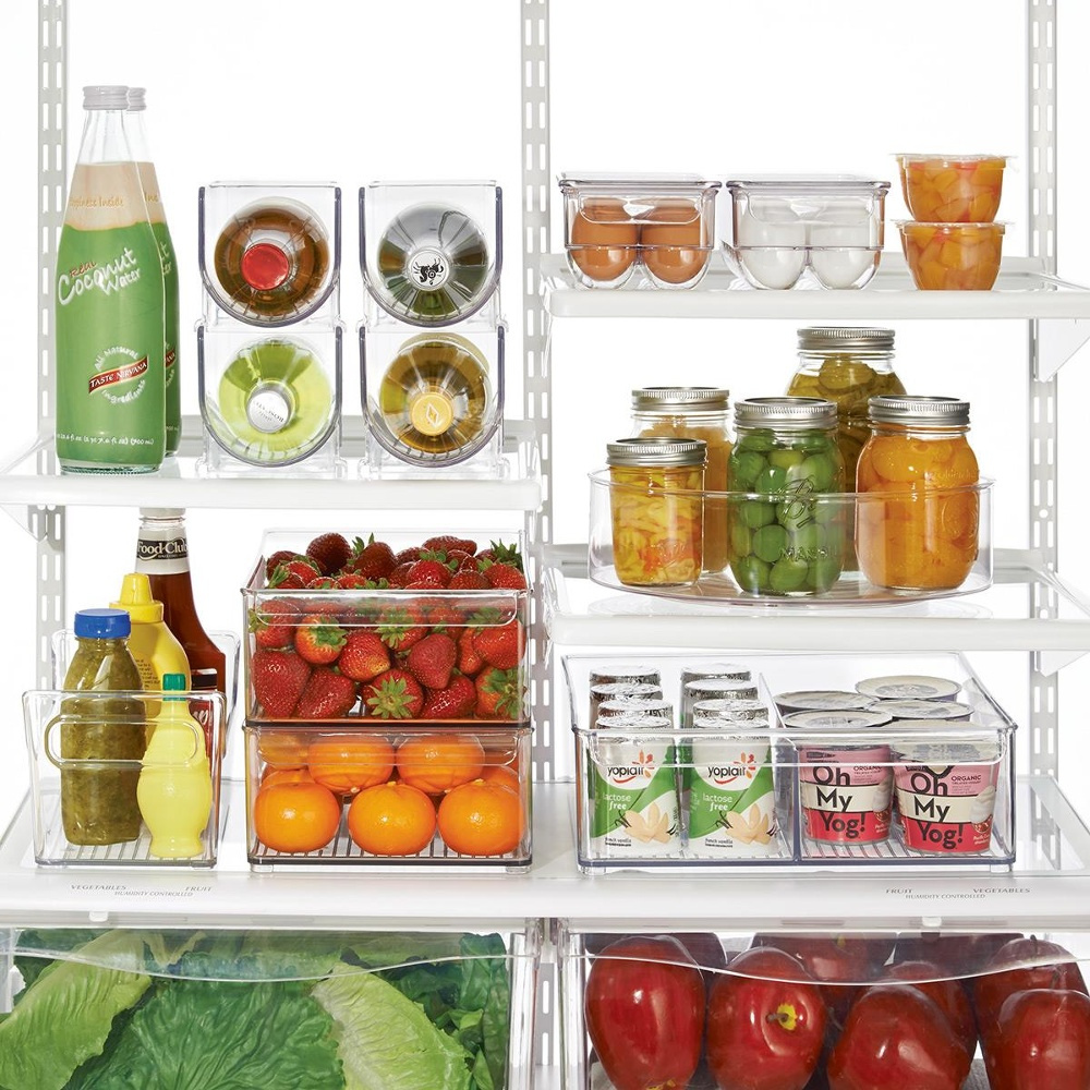 Bottle storage, 1 bottle, Stackable, WINE RACK, 10 x 20 x H 10 cm, Transparent in the group Storage / Kitchen storage / Fridge storage at SmartaSaker.se (40603)
