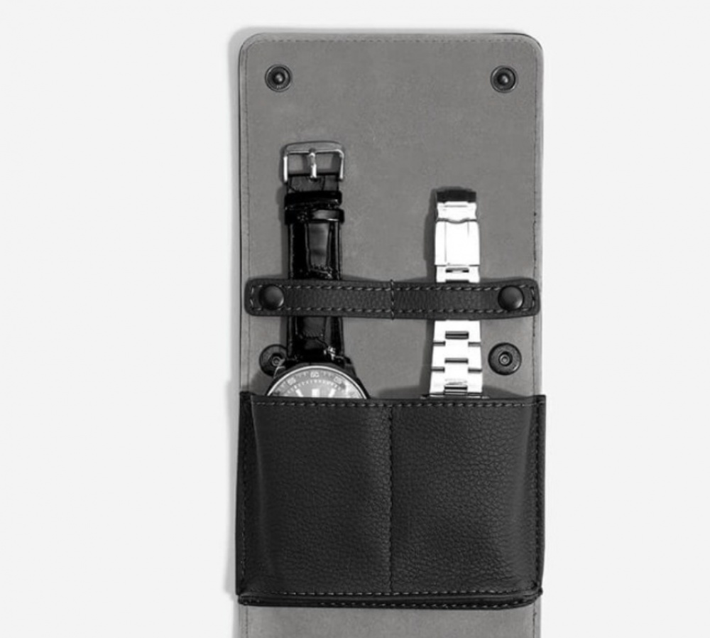 Case for watches, STACKERS WATCH WRAP, 14,5 x 11 x 2,5 cm, Black in the group Storage / Bedroom storage / Watch boxes at SmartaSaker.se (40606)