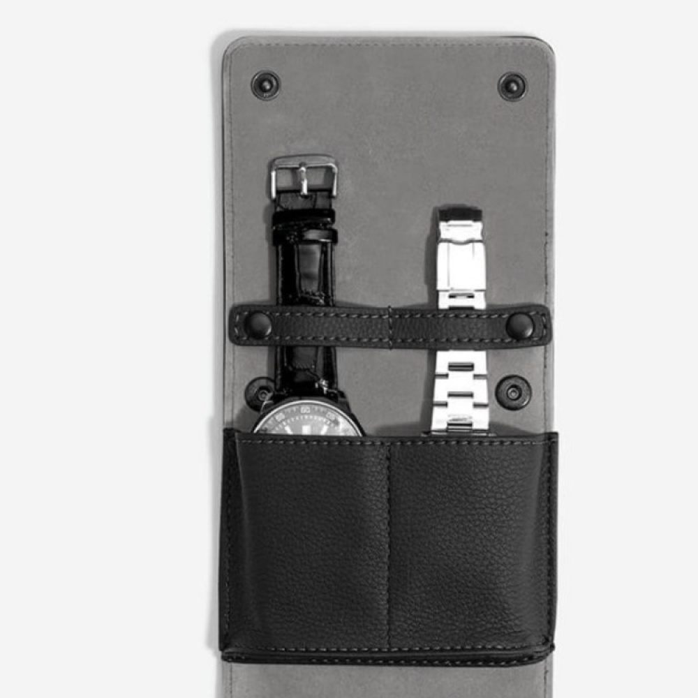 Case for watches, STACKERS WATCH WRAP, 14,5 x 11 x 2,5 cm, Black in the group Storage / Bedroom storage / Watch boxes at SmartaSaker.se (40606)