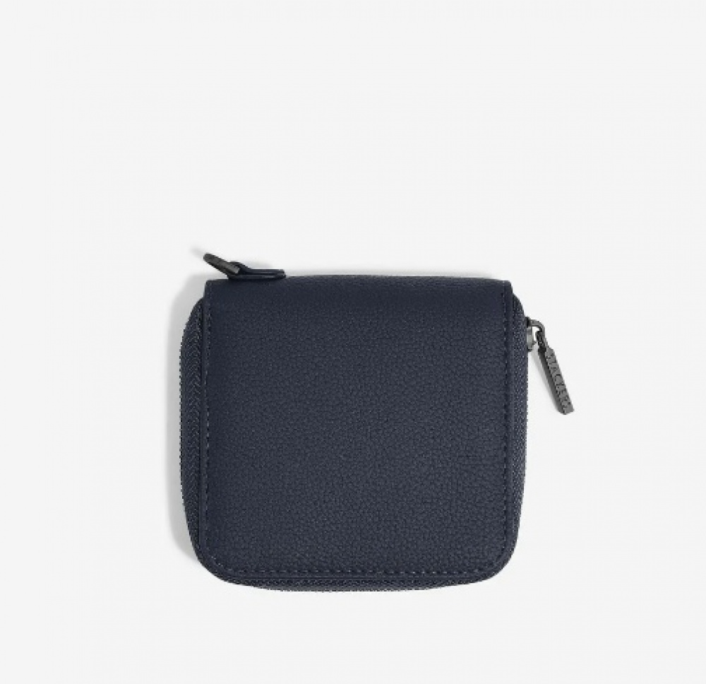 Purse, STACKERS MAN COMPACT JEWELLRY ROLL, 11 x 11 x 2,5 cm, Pebble Navy / Grey in the group Storage / Travel storage at SmartaSaker.se (40611)