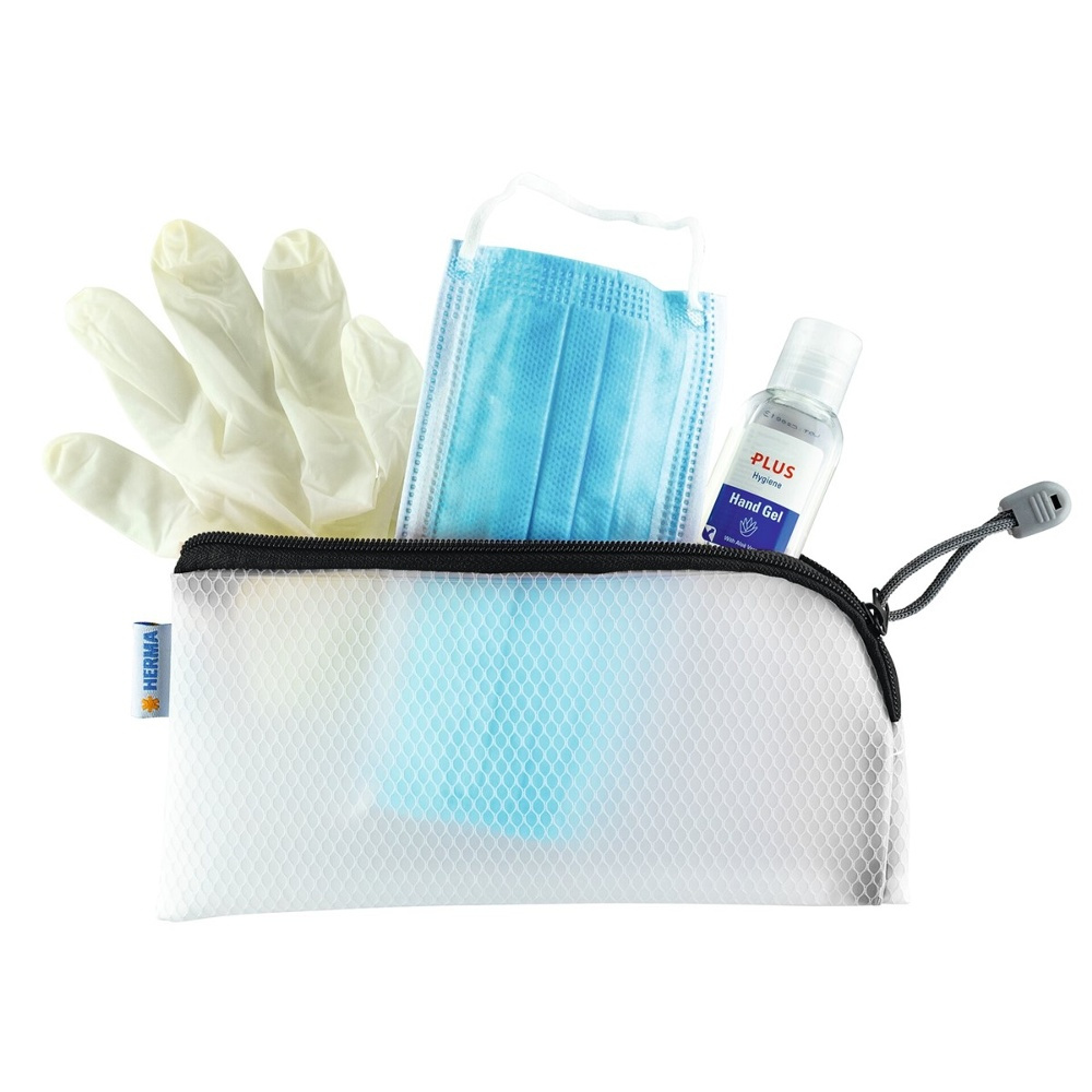 Storage pouch, UNIVERSAL ETUI, 23 x 11 cm, Transparent / Green in the group Storage / Travel storage / Toiletry bags at SmartaSaker.se (40616-transparent-grn)