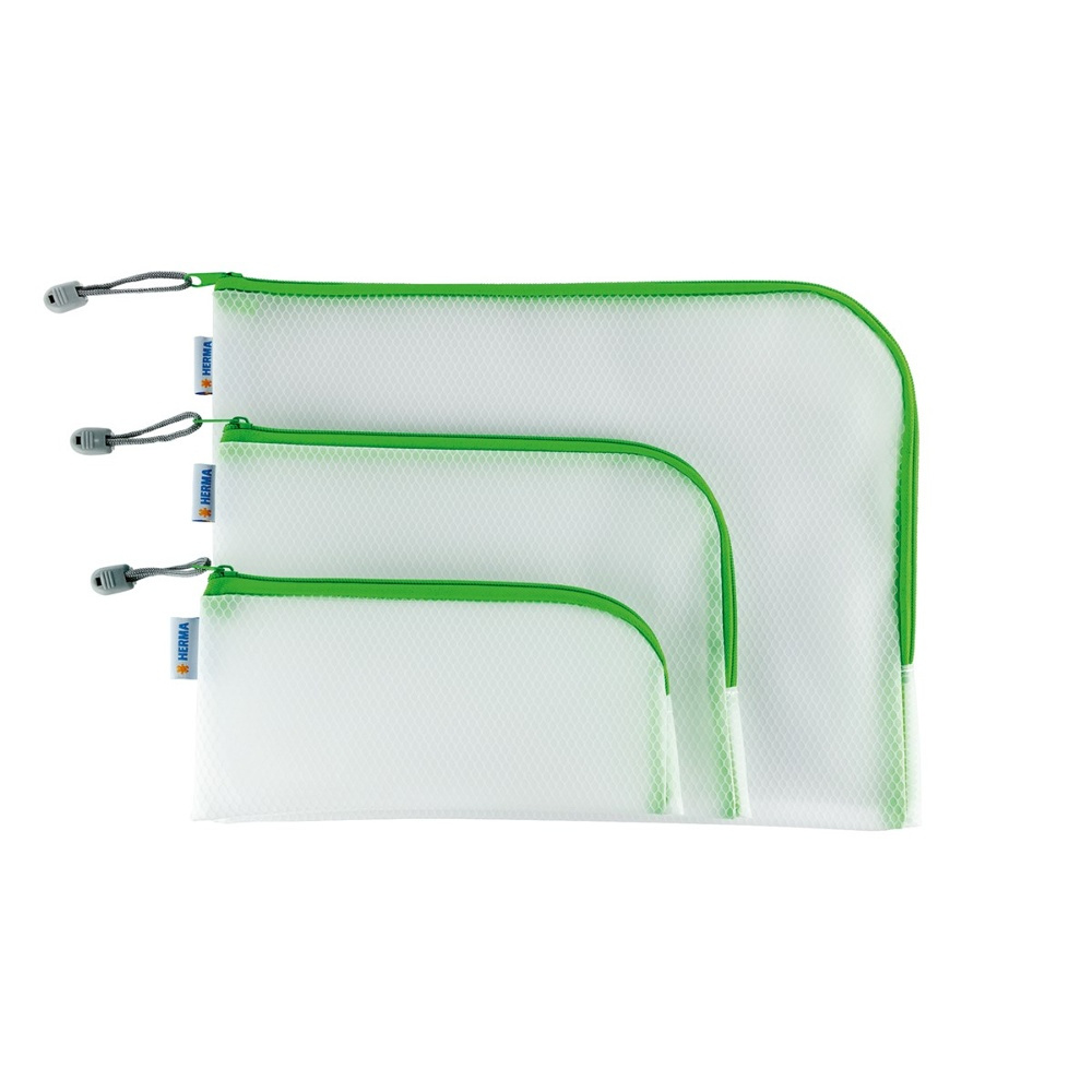 Storage pouch, UNIVERSAL ETUI, 23 x 11 cm, Transparent / Green in the group Storage / Travel storage / Toiletry bags at SmartaSaker.se (40616-transparent-grn)