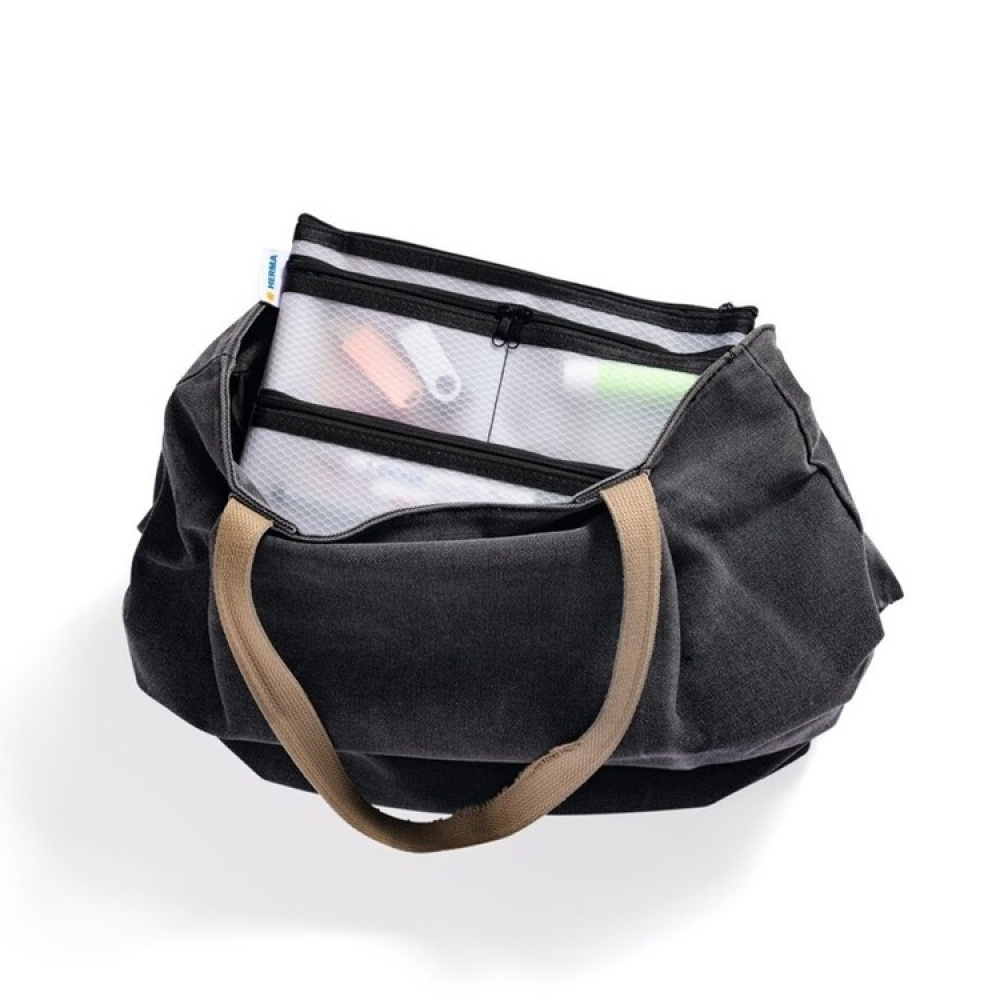 Storage pouch, UNIVERSAL MULTI BAG A5, 26 x 20 cm, Transparent / Black in the group Storage / Travel storage / Packing cubes at SmartaSaker.se (40617)