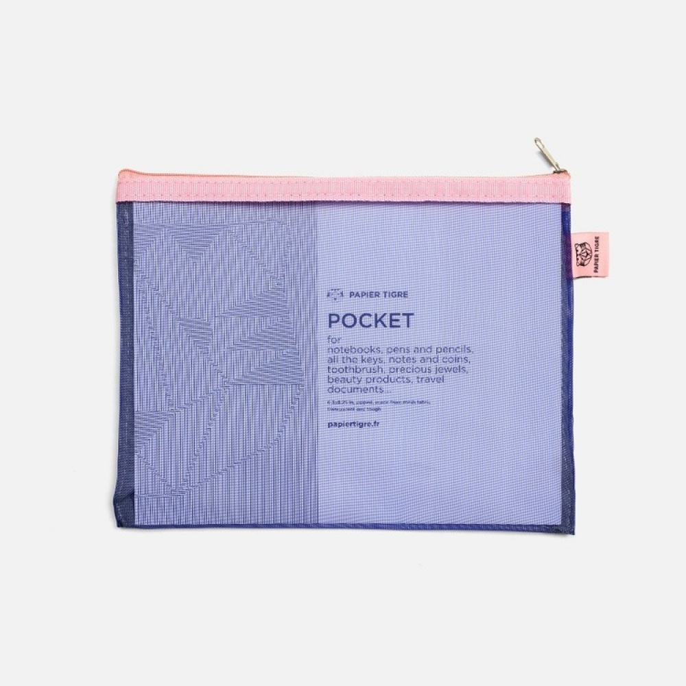Case, PAPIER TIGRE MEDIUM MESH POCKET, 18 x 24 cm in the group Storage / Travel storage at SmartaSaker.se (40624)