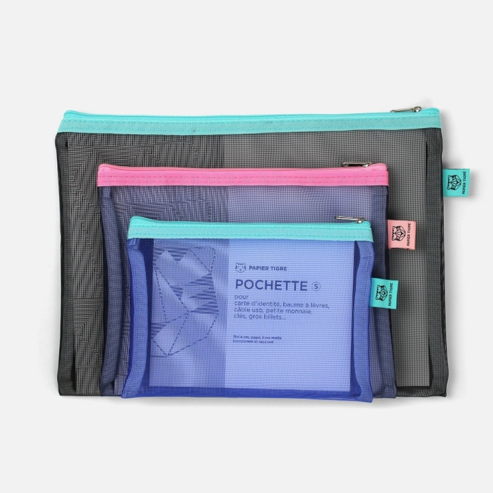 Case, PAPIER TIGRE SMALL MESH POCKET, 14 x 18 cm in the group Storage / Travel storage at SmartaSaker.se (40625)