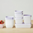 Freezer Boxes 1,2L, Stackable, Set of 2, SMARTSTORE FROST, White / Purple Freezer Boxes 1,2L, Stackable, Set of 2, SMARTSTORE FROST, White / Purple