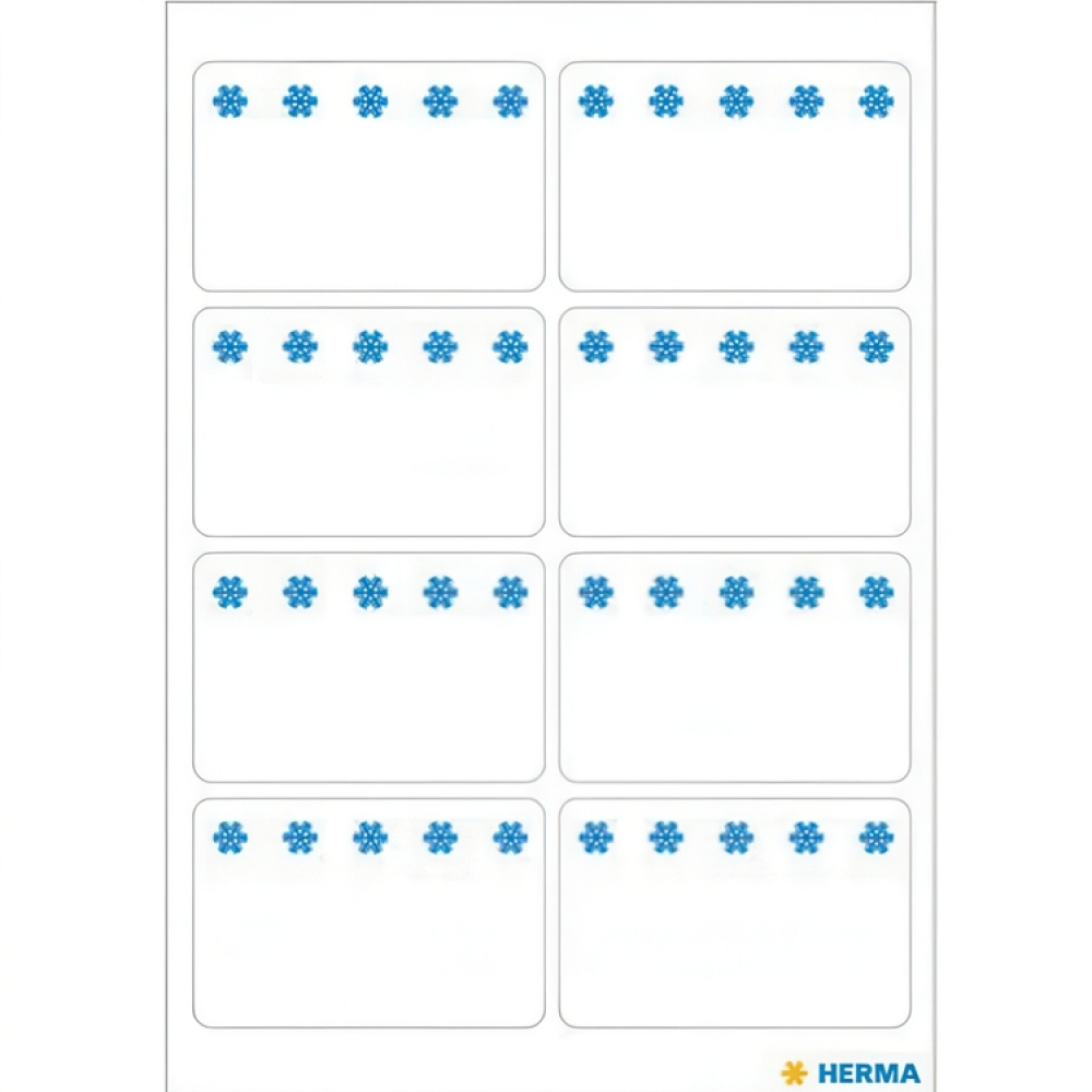Deep-freeze labels, 56 st, ICE CRYSTALS, 4 x H 2,6 cm , White / Blue in the group Storage / Magnets and adhesives / Signs and labels at SmartaSaker.se (40633)
