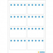 Deep-freeze labels, 56 st, ICE CRYSTALS, 4 x H 2,6 cm , White / Blue Deep-freeze labels, 56 st, ICE CRYSTALS, 4 x H 2,6 cm , White / Blue